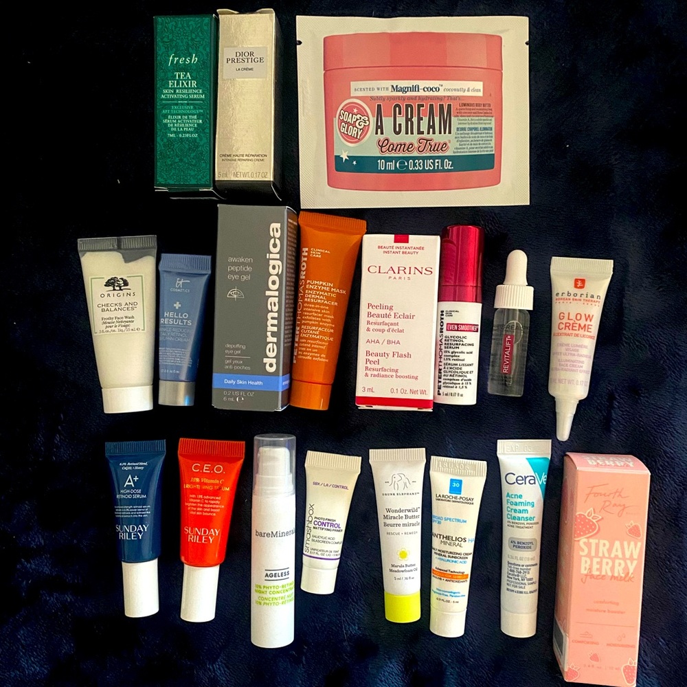 Skincare sample bundle